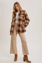 Load image into Gallery viewer, BRUSHED FLANNEL BUTTON DOWN SHACKET
