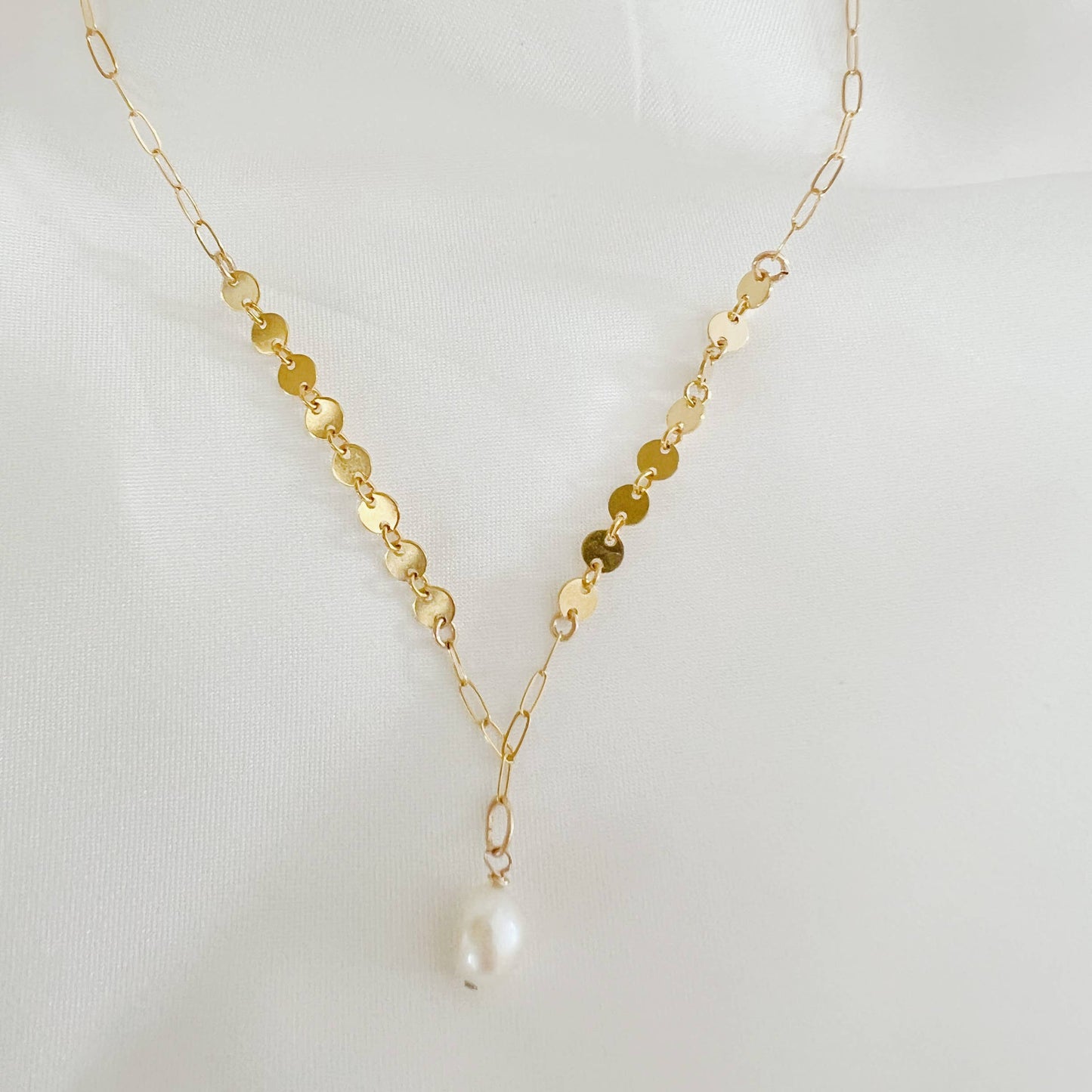 Koa Freshwater Pearl Necklace Gold Filled