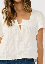 Load image into Gallery viewer, Square Neck Puff Sleeve Gauze Top
