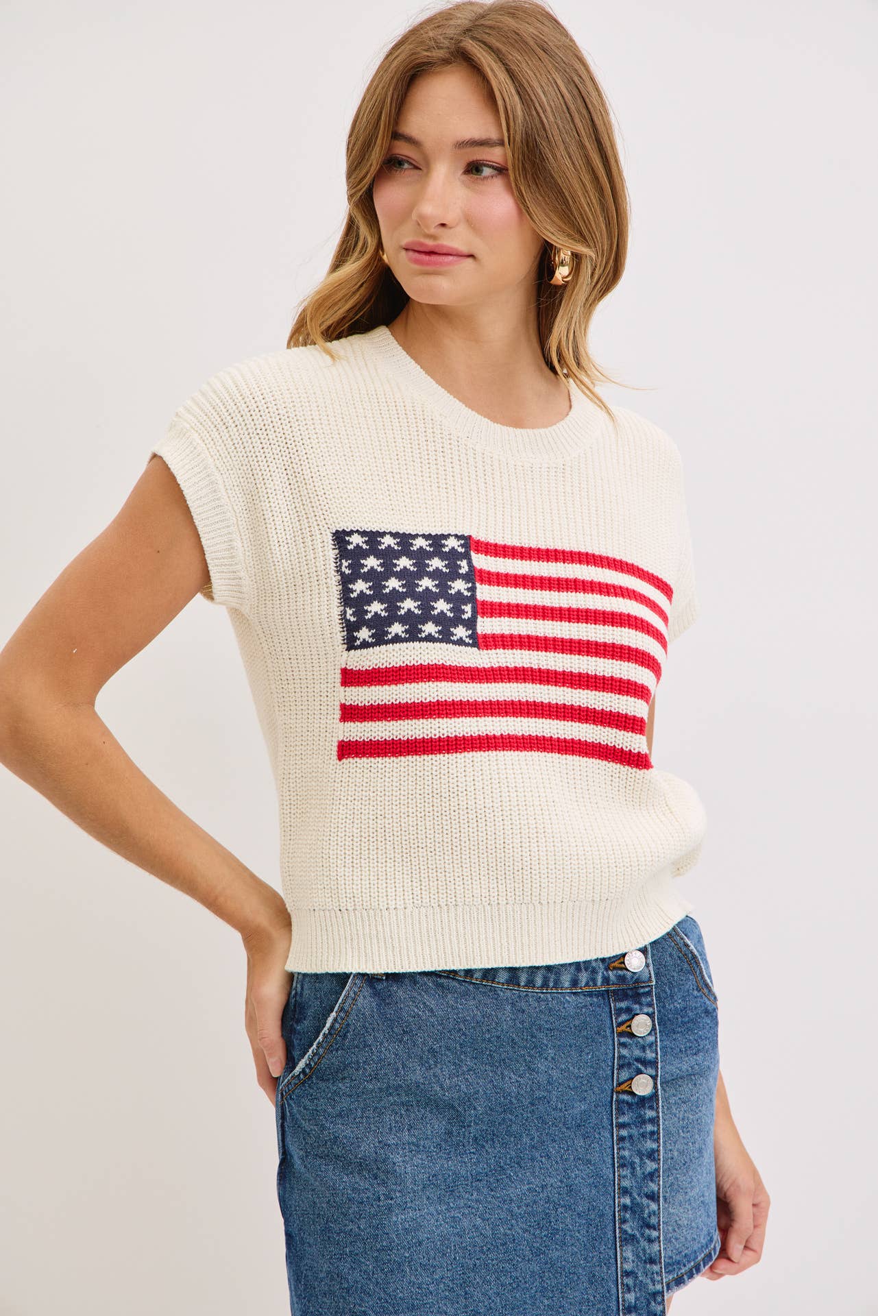 Stars & Stripes American Flag Sweater