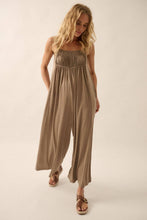 Load image into Gallery viewer, Taupe Knit Wide-Leg Cropped Jumpsuit
