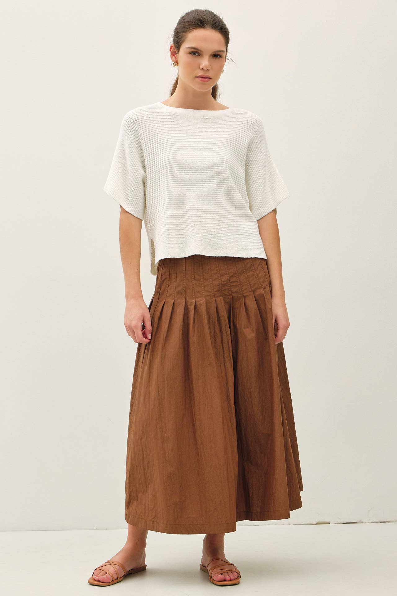 Pleated Midi Skirt