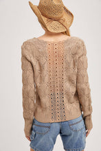 Load image into Gallery viewer, Lace Back Knit Pullover
