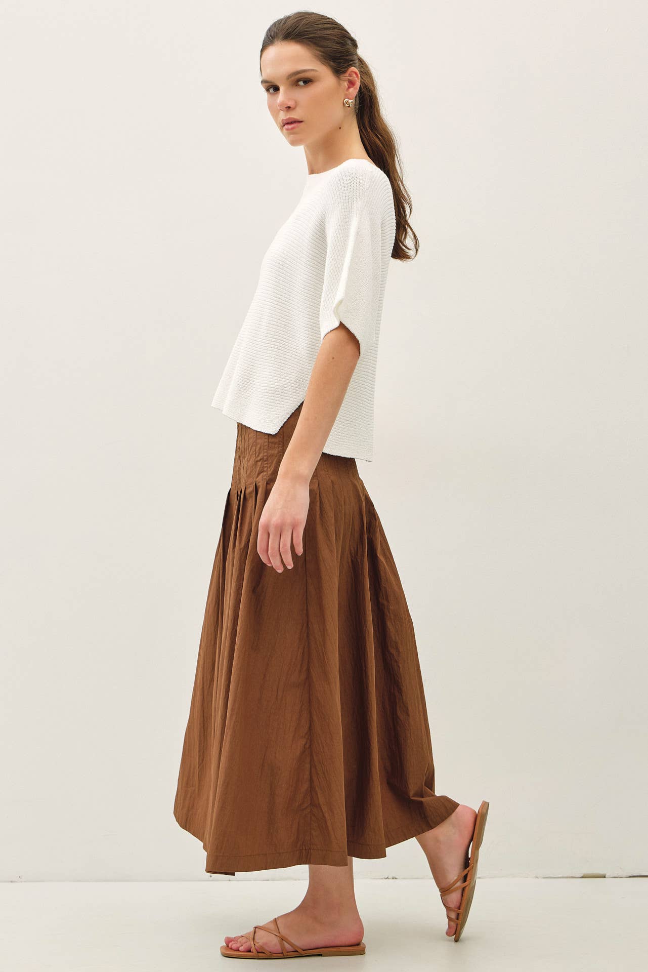 Pleated Midi Skirt