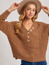 Load image into Gallery viewer, Thermal Henley Sweater
