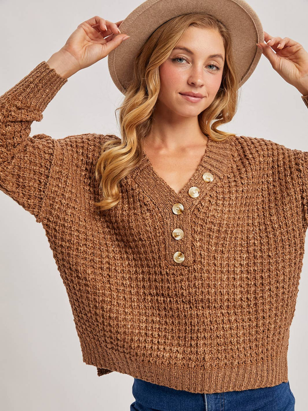 Thermal Henley Sweater