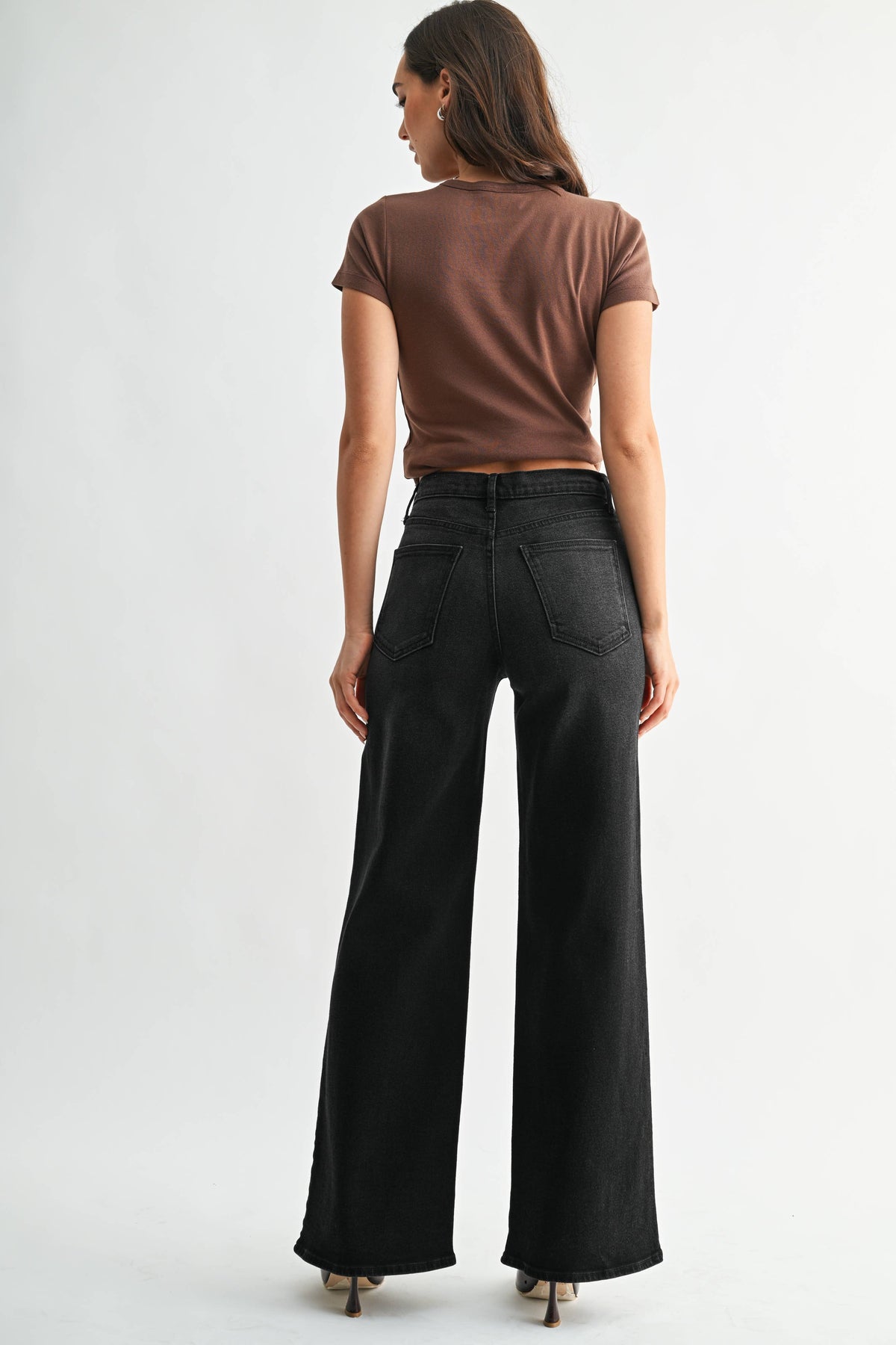Full Length Palazzo Jean - Washed Black