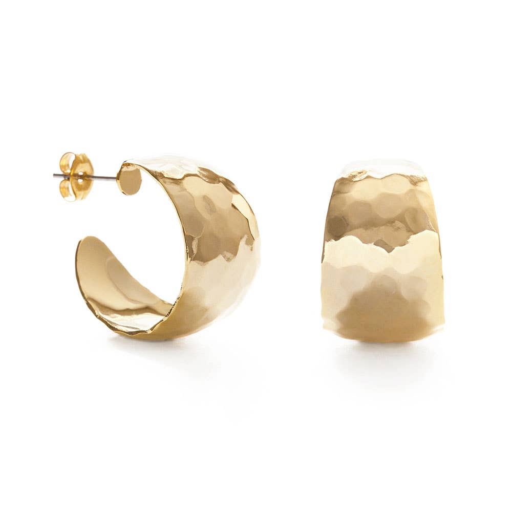 Hammered Vintage Style Hoops 