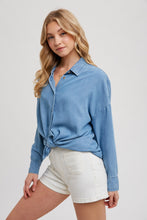 Load image into Gallery viewer, Tencel Dolman Sleeve Button Down
