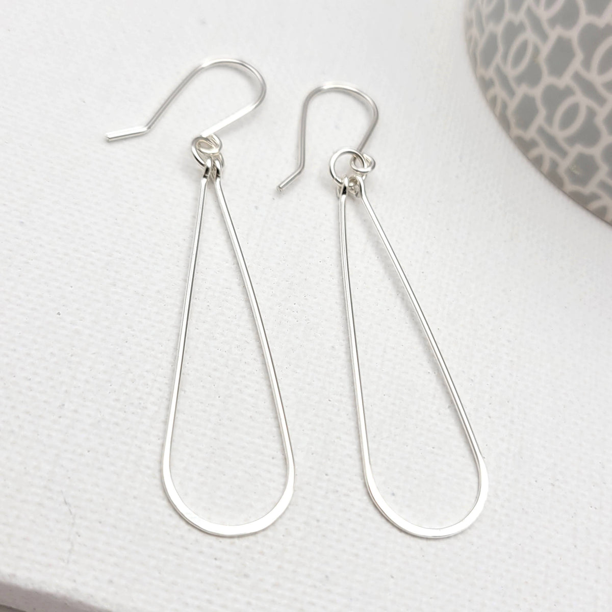 Sterling Silver Hoops - Hammered Earrings 