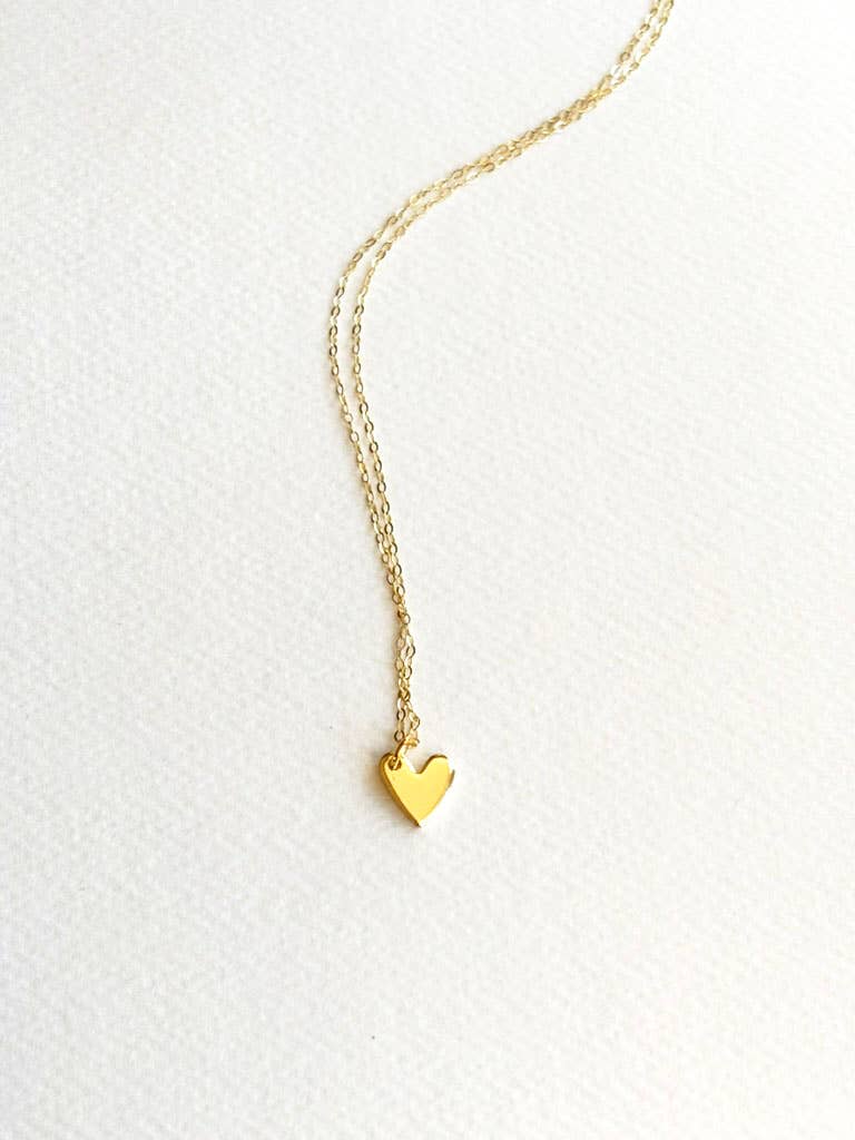 Gold Heart Necklace | Dainty Heart Necklace