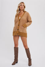 Load image into Gallery viewer, Button Front Boucle Oversized Sweater
