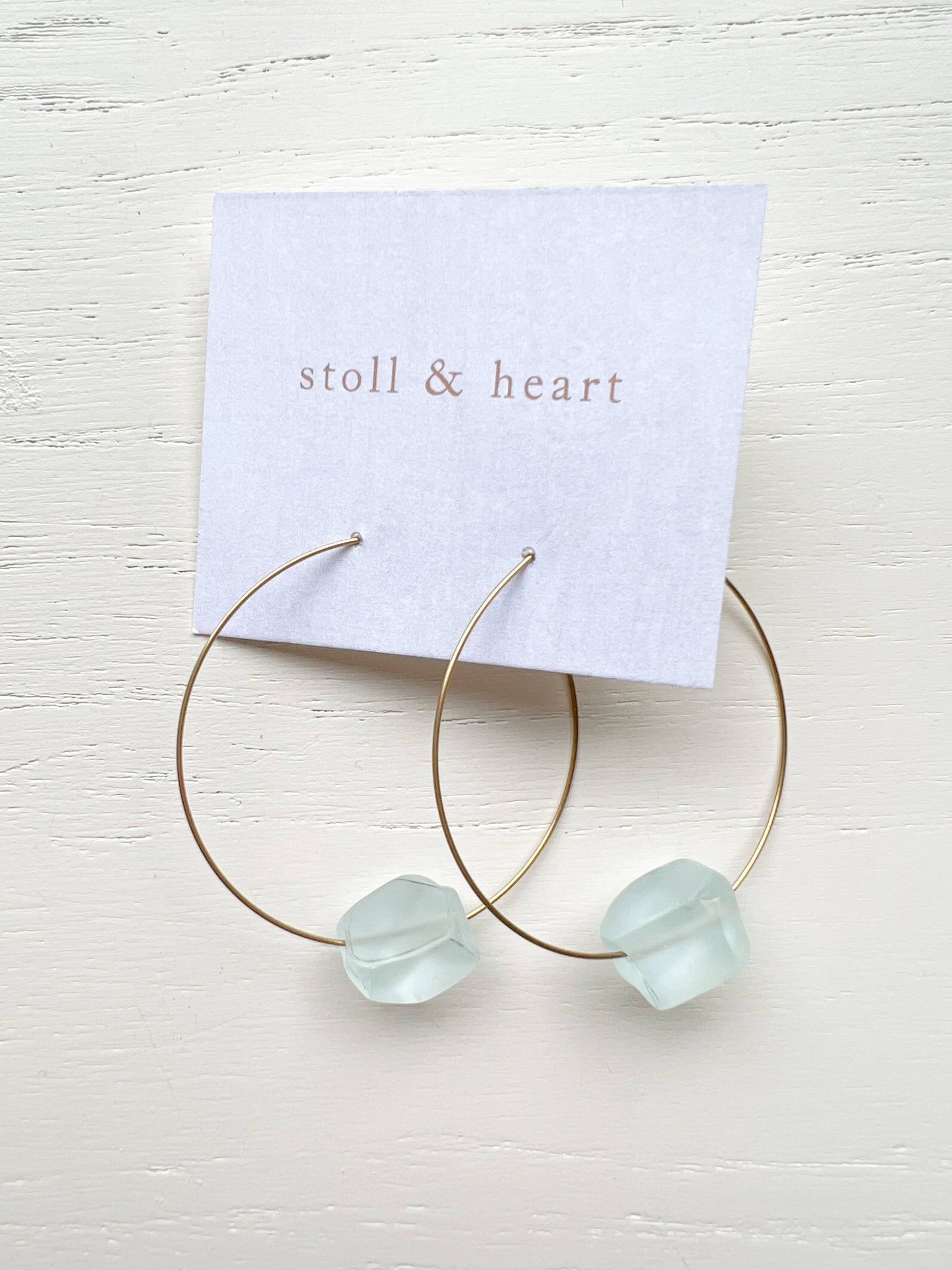 Seaglass Hoops