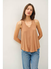 Load image into Gallery viewer, Toffee Simple V-Neck Tank
