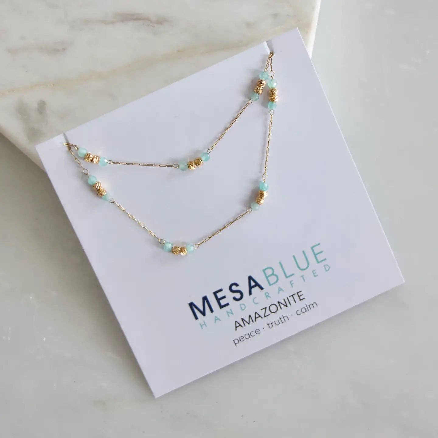 Round Gemstone Beaded Necklace
