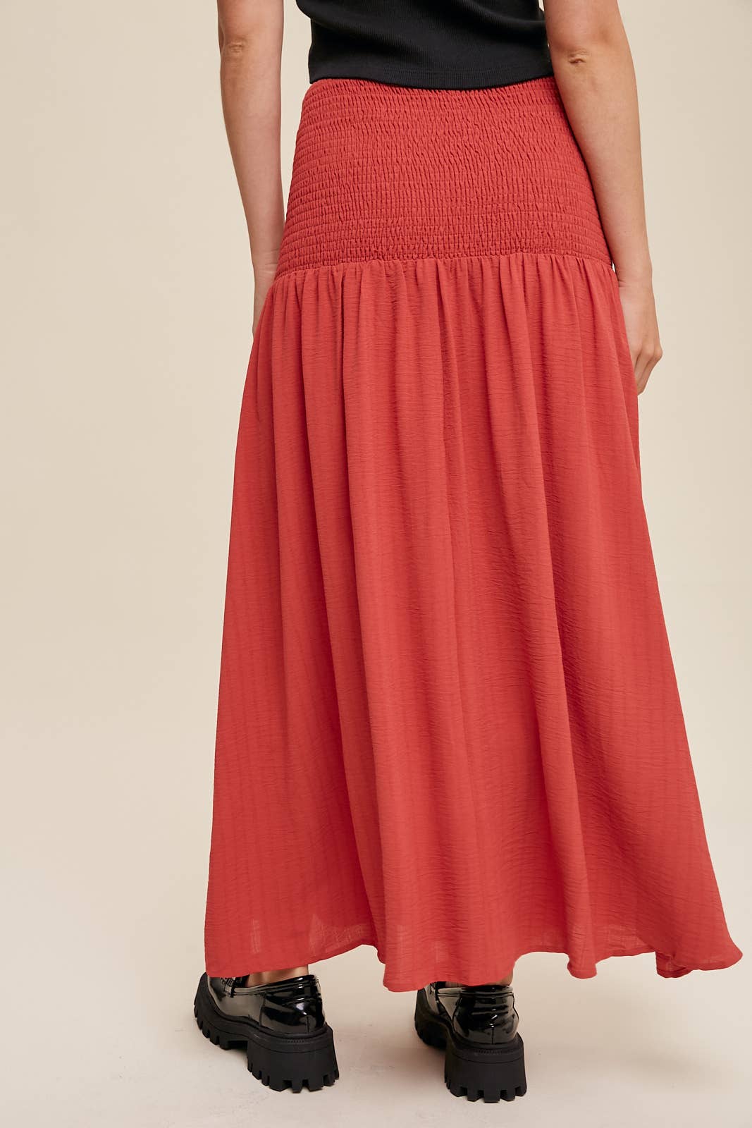Convertible Shirred Maxi Skirt & Dress