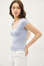 Load image into Gallery viewer, Dusty Blue Square Neck Top
