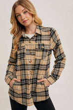 Load image into Gallery viewer, FLANNEL PLAID SHACKET
