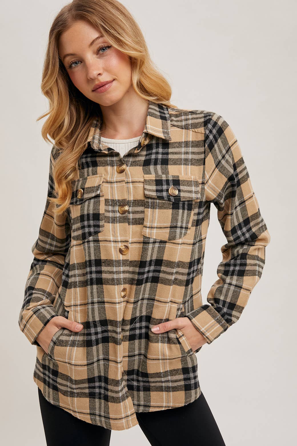 FLANNEL PLAID SHACKET