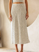 Load image into Gallery viewer, Black Dot Midi Skirt 
