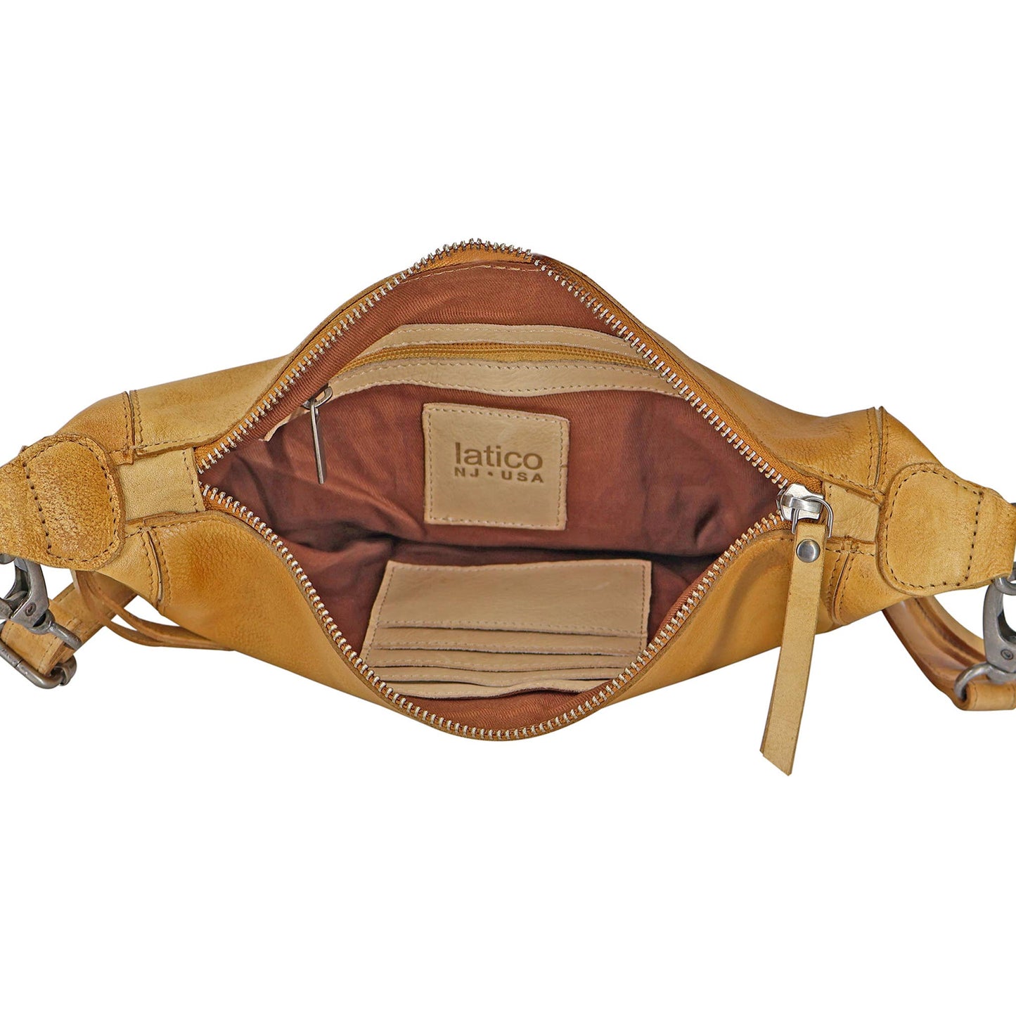 Crosby Handcrafted Leather Sling/Crossbody Bags: Camel