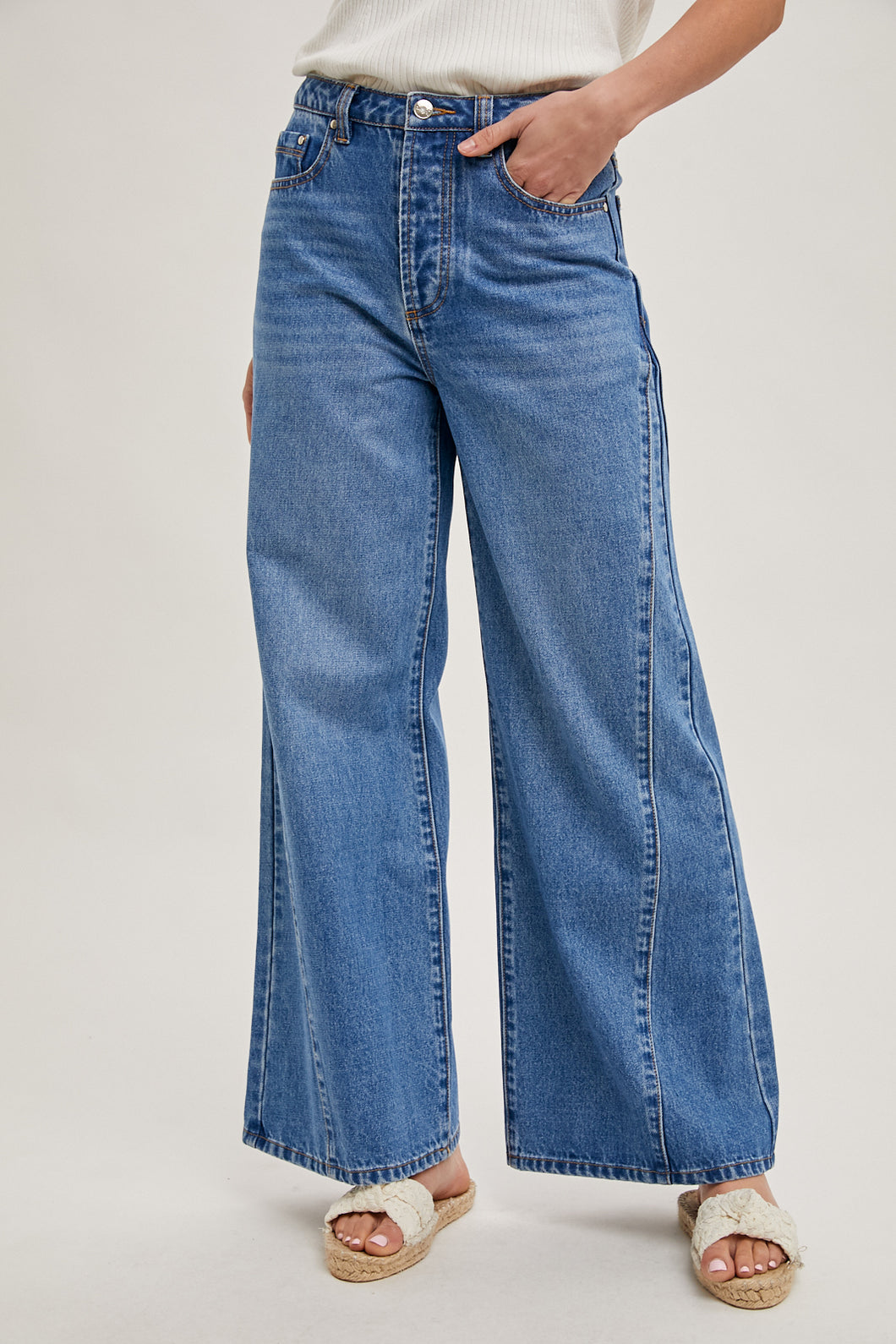Retro Style Wide Leg Pants