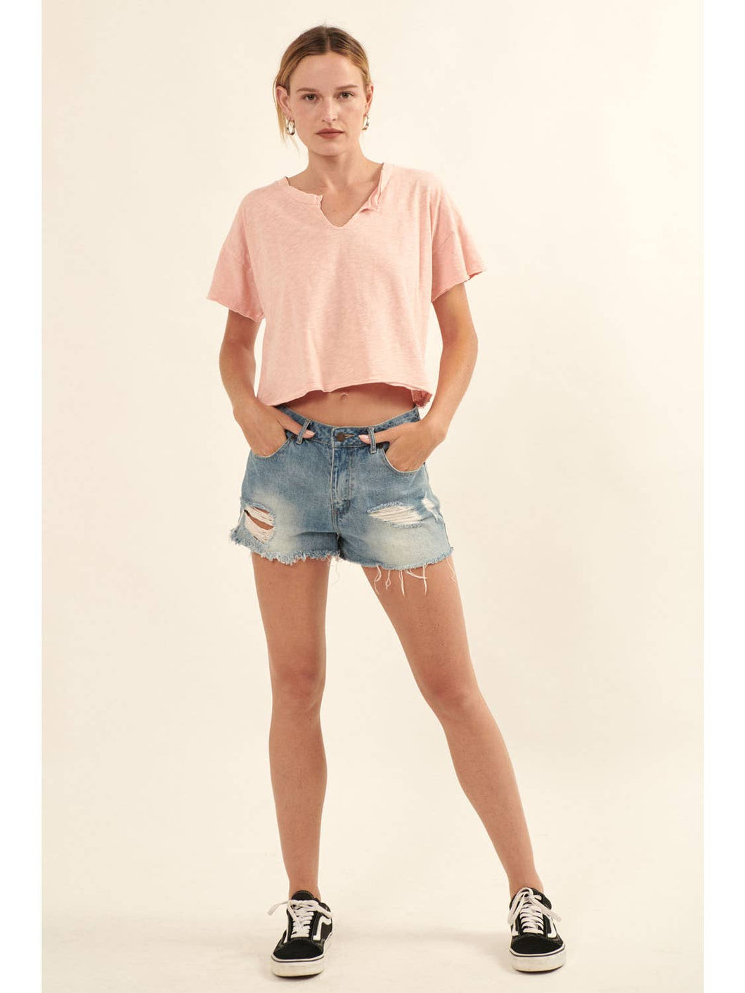Blush Cropped Tee