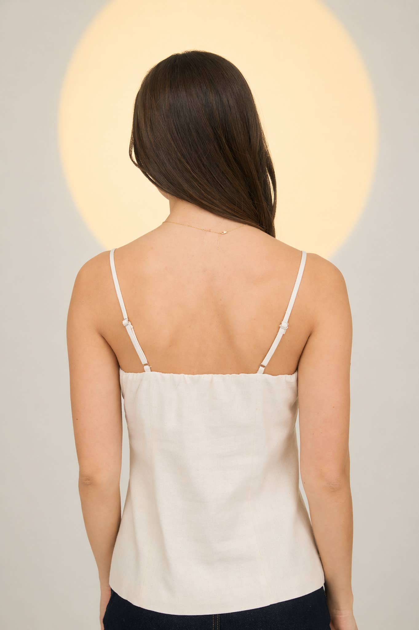 Button Down Linen Tank