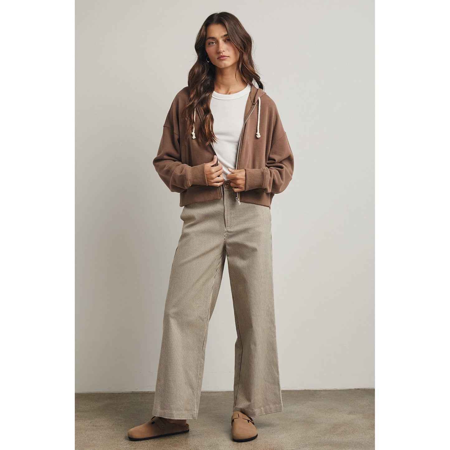 Soft Knit Cropped Hoodie