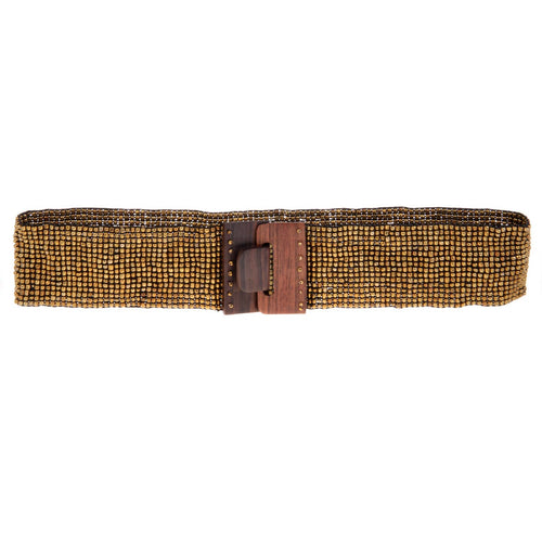 Bronze Hand Loomed Beaded Belt Erik & Mike