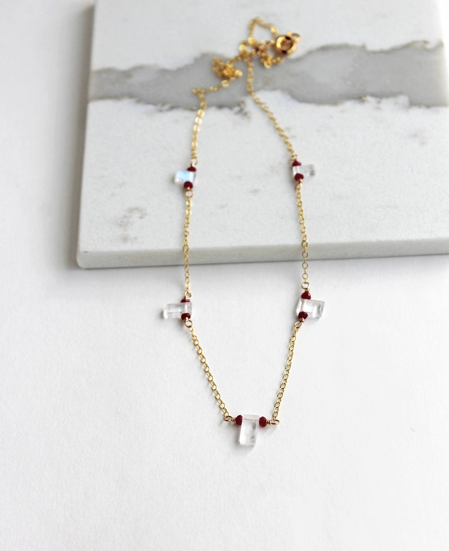 Dainty Moonstone Necklace