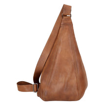 Load image into Gallery viewer, Cognac Hippie Handcrafted Leather Sling Bag
