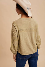 Load image into Gallery viewer, Lace Inset Long Sleeve Top
