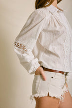 Load image into Gallery viewer, Sunbeam Eyelet Lace-Up Blouse
