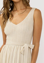 Load image into Gallery viewer, Sleeveless V Neck Smocked Bodice Midi Dress
