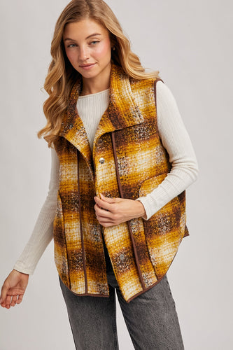 Mustard Flannel Vest BluIvy
