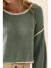Load image into Gallery viewer, Boat Neck Cropped Sweater
