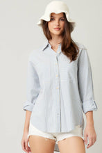 Load image into Gallery viewer, Striped Cotton Shirt Top
