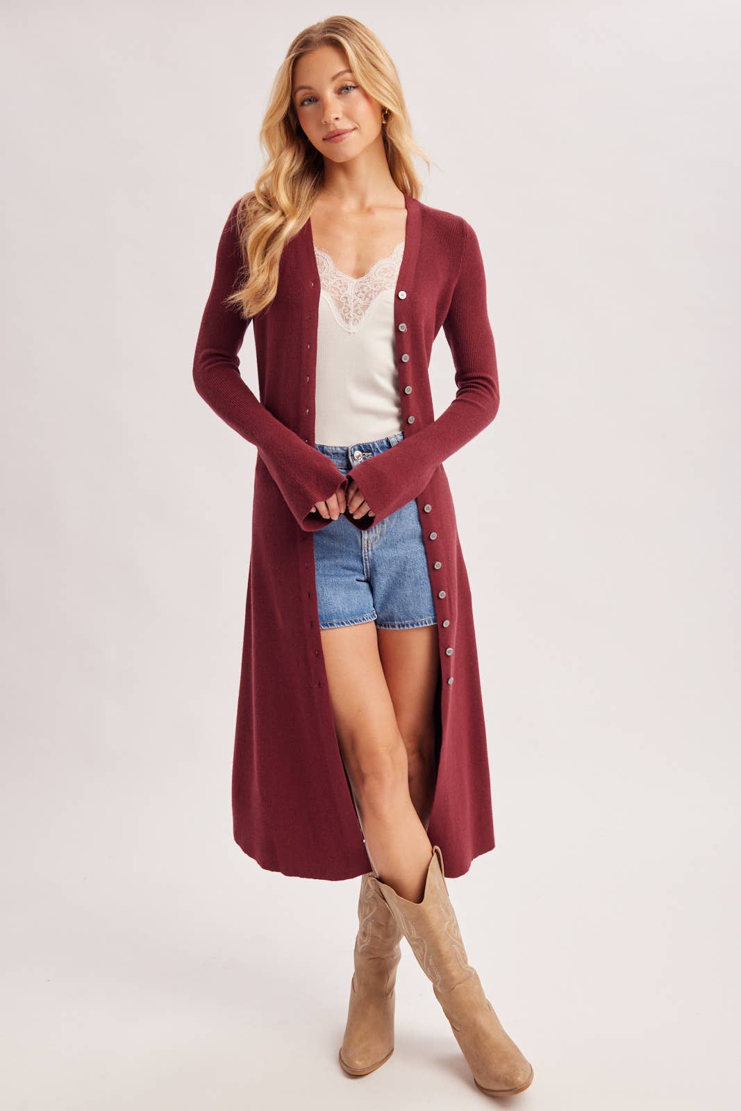 v-Neck Button Down Dress