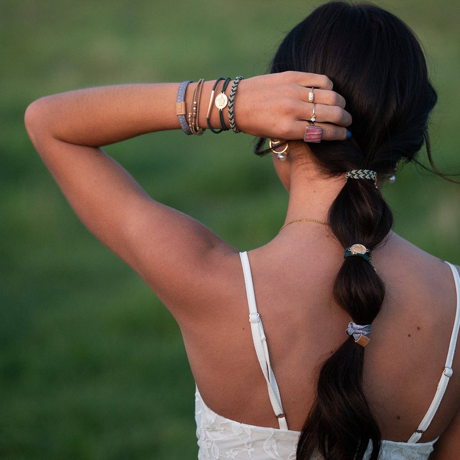 "Journey" Green Sea Turtle Hair Tie Bracelets 