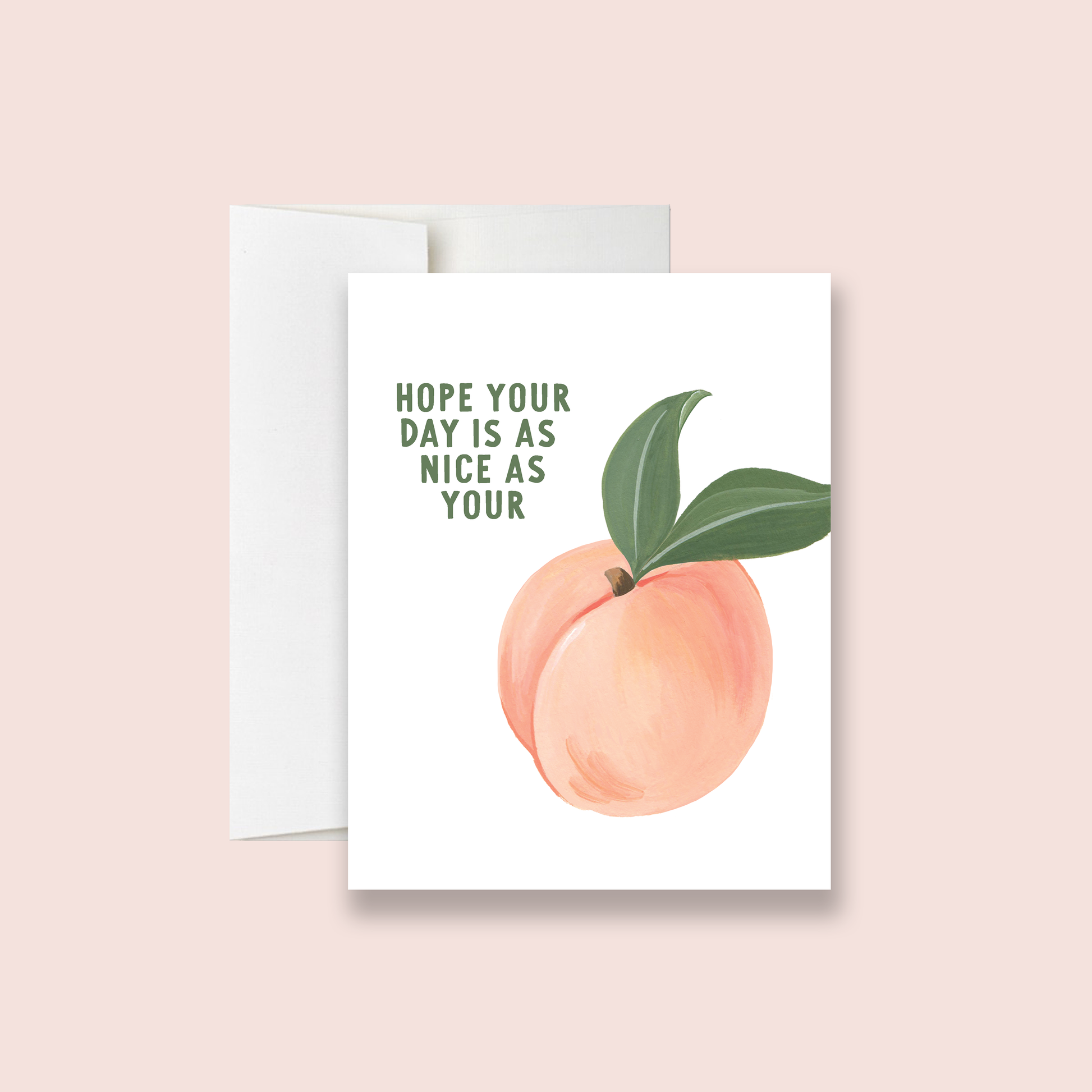 Nice Peach Greeting Card 