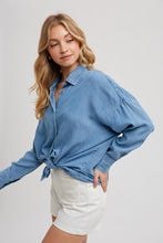 Load image into Gallery viewer, Tencel Dolman Sleeve Button Down
