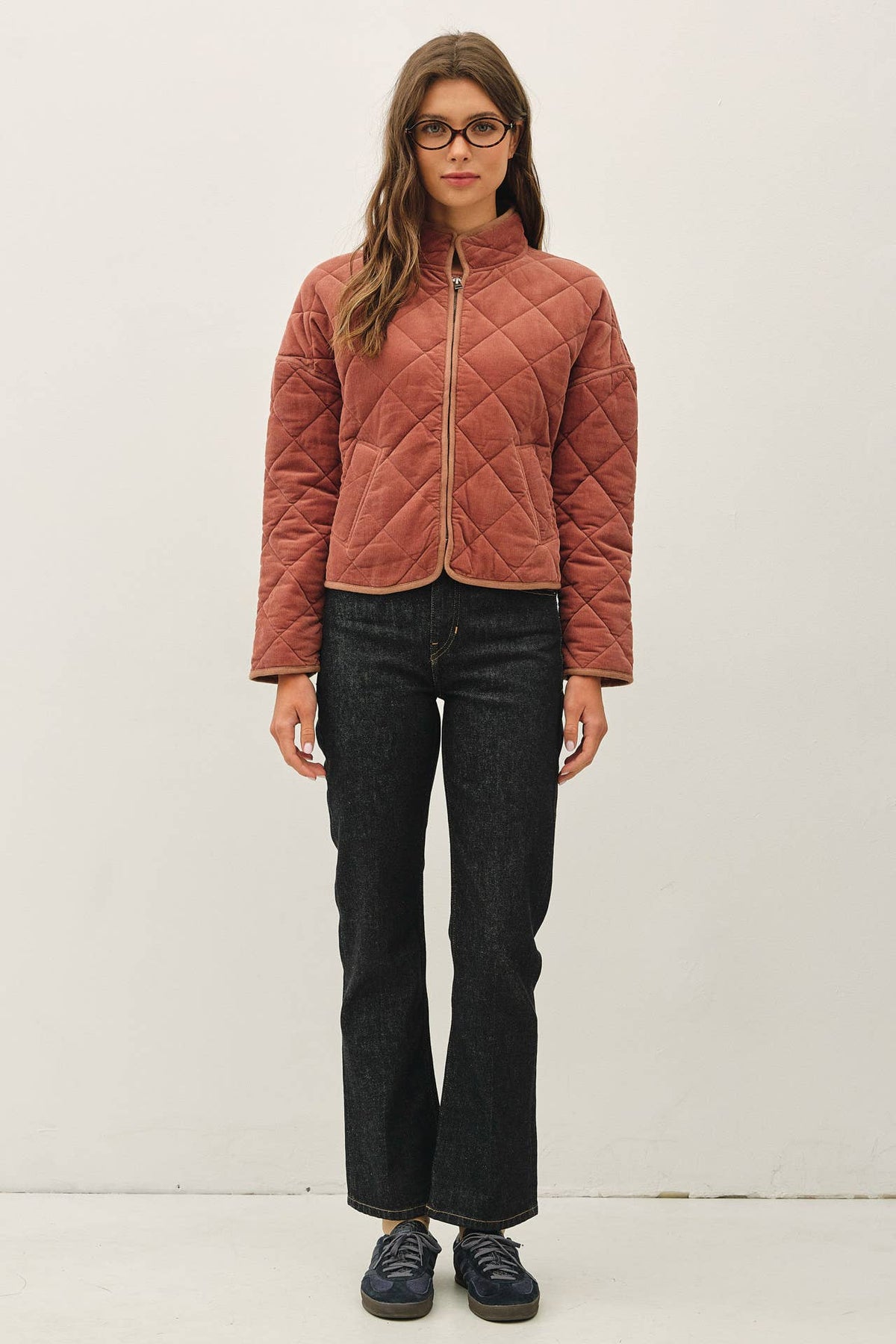 Quilted Corduroy Cropped Jacket