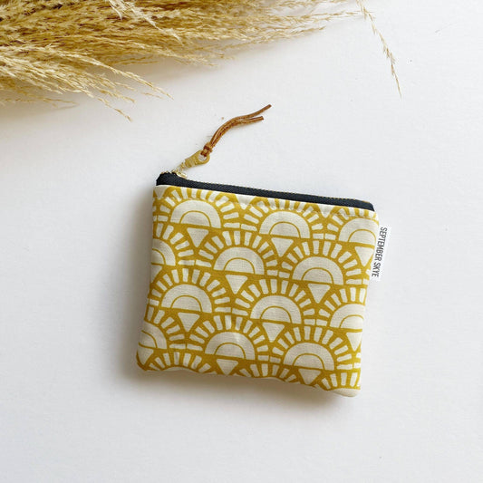 Small square pouch in boho amber sunshine
