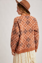 Load image into Gallery viewer, Argyle Button Down Cardigan BluIvy
