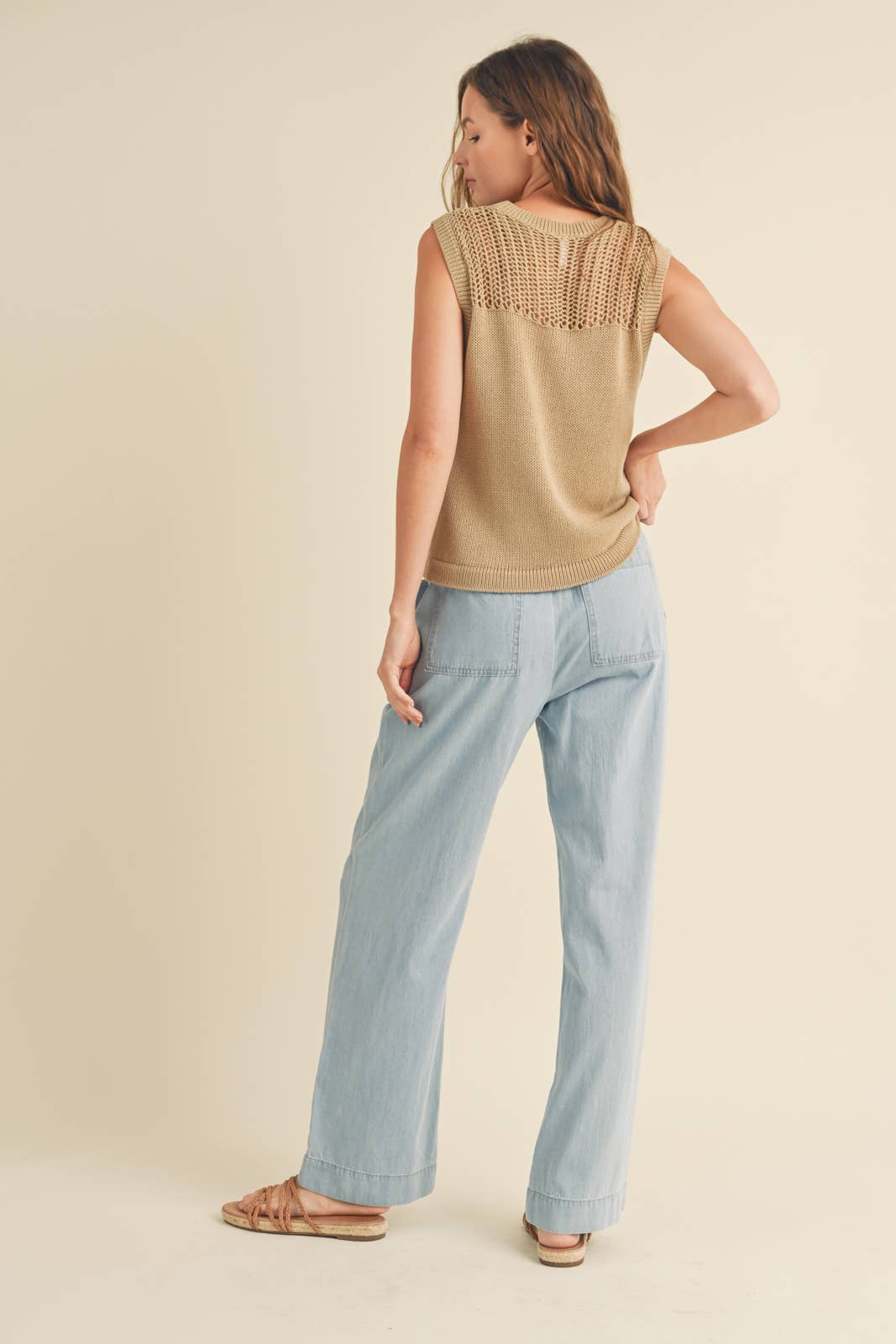 Sweater Tank with Crochet Detail