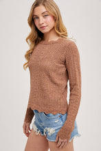 Load image into Gallery viewer, Pointelle Knit Sweater Top
