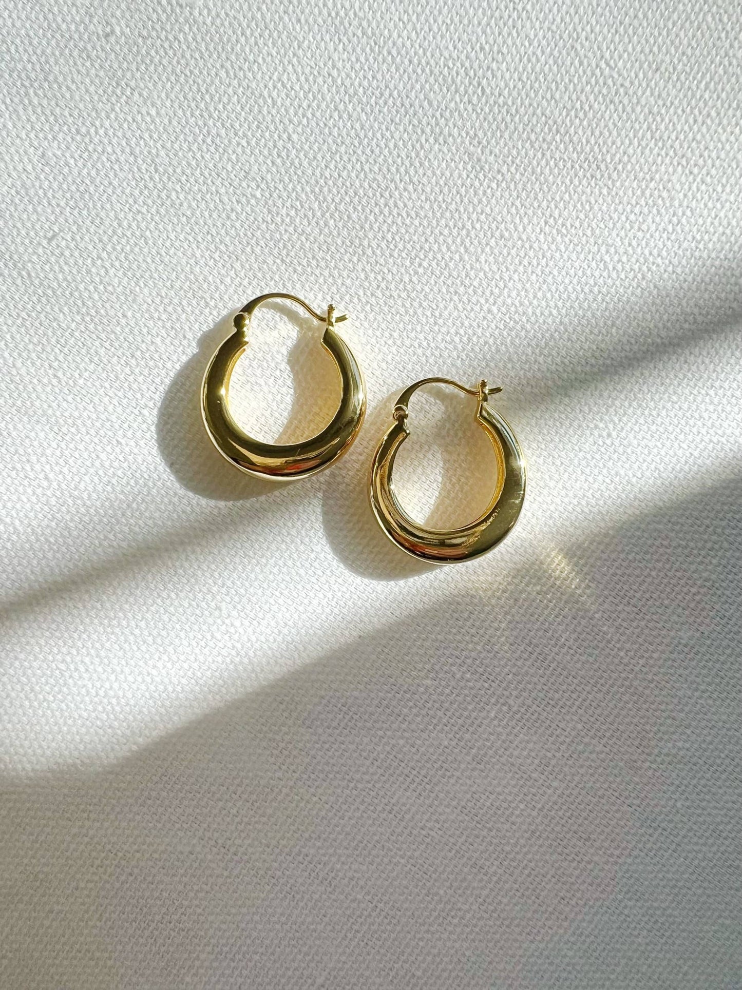 Wanderlust Hoops Earrings Gold Filled Silver