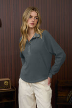 Load image into Gallery viewer, Snap Button Mock Neck Long Sleeve Top
