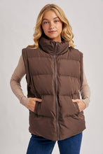 Load image into Gallery viewer, FUNNEL NECK COLLAR QUILTED PUFFER VEST
